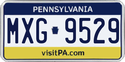PA license plate MXG9529