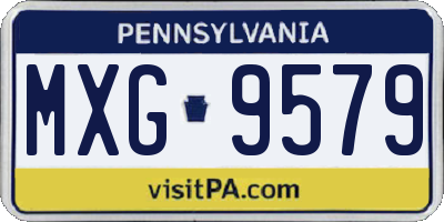 PA license plate MXG9579