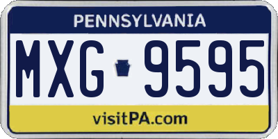 PA license plate MXG9595