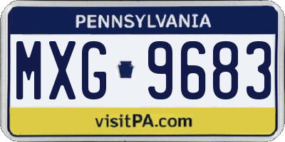 PA license plate MXG9683