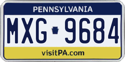 PA license plate MXG9684