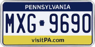PA license plate MXG9690