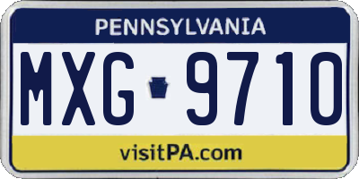PA license plate MXG9710