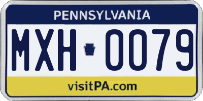 PA license plate MXH0079