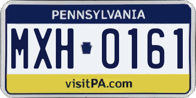 PA license plate MXH0161