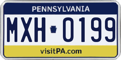 PA license plate MXH0199