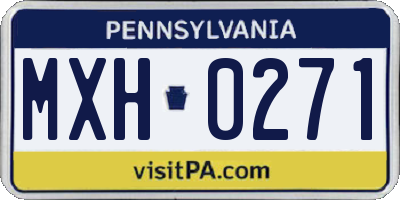 PA license plate MXH0271