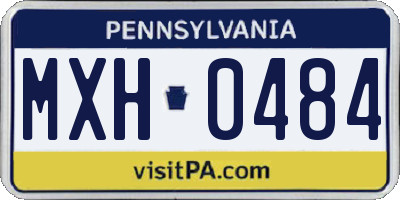 PA license plate MXH0484