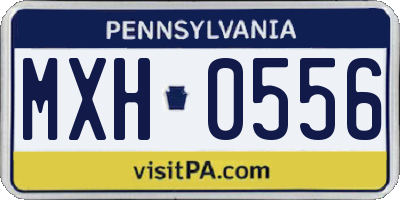 PA license plate MXH0556