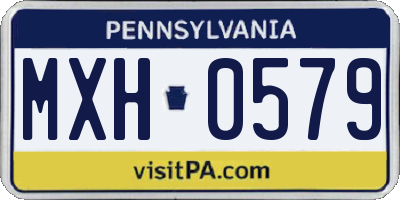 PA license plate MXH0579