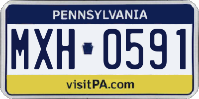PA license plate MXH0591