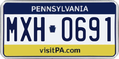 PA license plate MXH0691