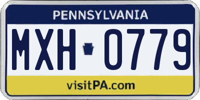 PA license plate MXH0779