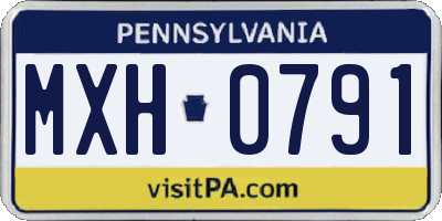 PA license plate MXH0791