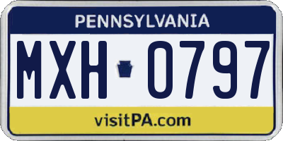 PA license plate MXH0797
