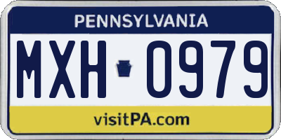 PA license plate MXH0979