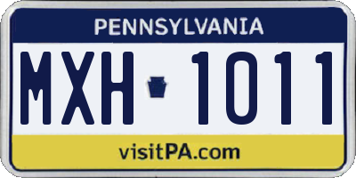 PA license plate MXH1011