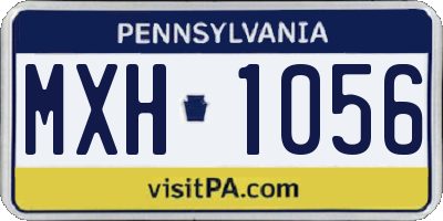 PA license plate MXH1056