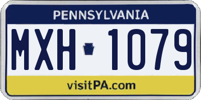PA license plate MXH1079