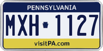PA license plate MXH1127