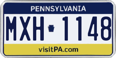 PA license plate MXH1148
