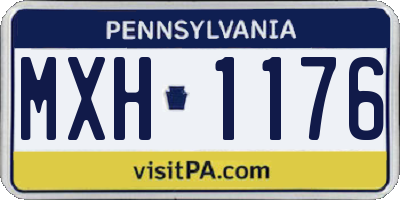 PA license plate MXH1176
