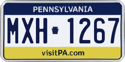 PA license plate MXH1267