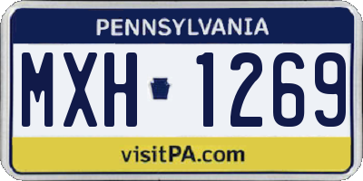 PA license plate MXH1269