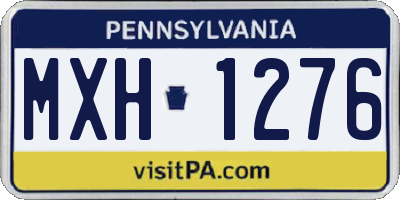 PA license plate MXH1276