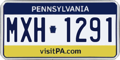 PA license plate MXH1291