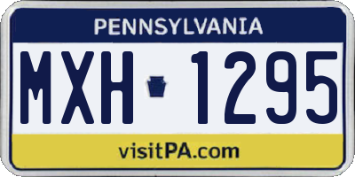 PA license plate MXH1295