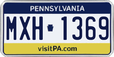 PA license plate MXH1369