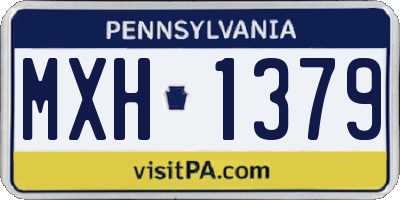 PA license plate MXH1379