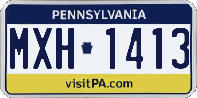 PA license plate MXH1413