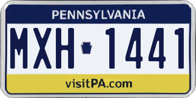 PA license plate MXH1441
