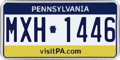 PA license plate MXH1446