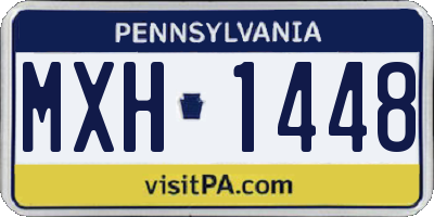 PA license plate MXH1448