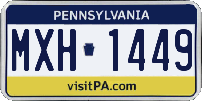 PA license plate MXH1449