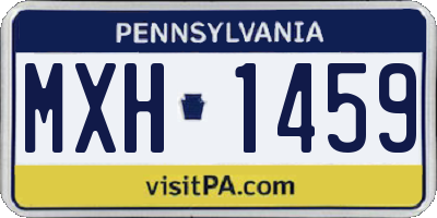 PA license plate MXH1459