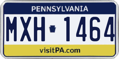 PA license plate MXH1464