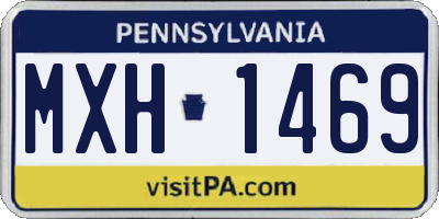PA license plate MXH1469