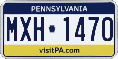 PA license plate MXH1470