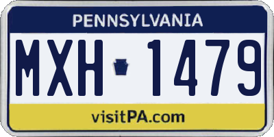 PA license plate MXH1479