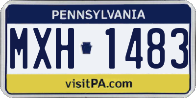 PA license plate MXH1483