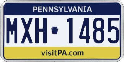 PA license plate MXH1485