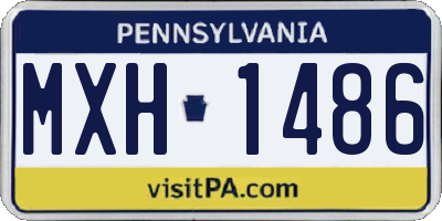 PA license plate MXH1486