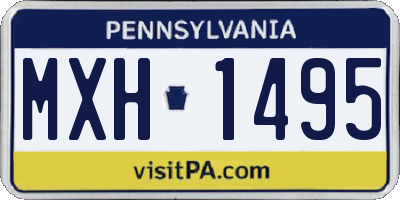 PA license plate MXH1495