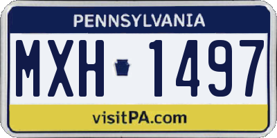 PA license plate MXH1497