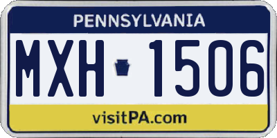 PA license plate MXH1506