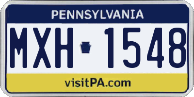 PA license plate MXH1548